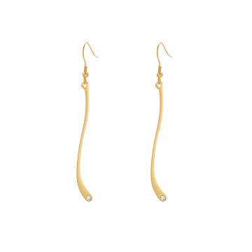 E-668 xuping populares 24k color oro acero inoxidable señoras de moda pendientes de gota